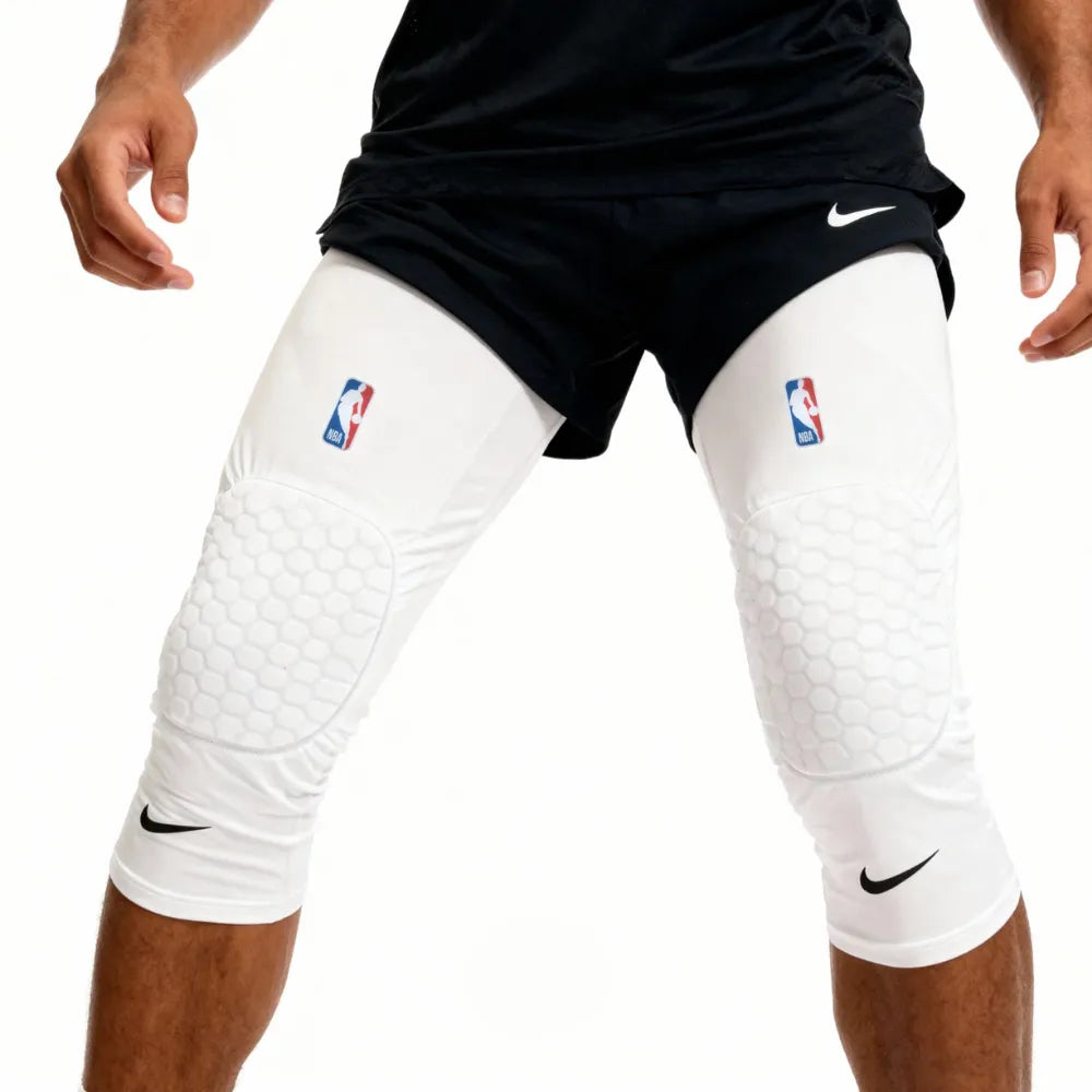 Elite Pro Padded White Compression Knee Sleeve