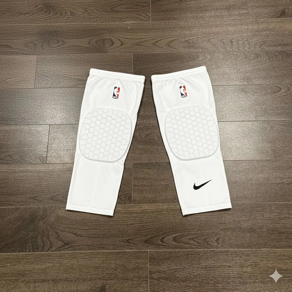 Elite Pro Padded White Compression Knee Sleeve